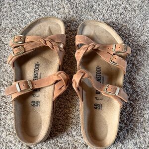 Birkenstock Light Brown Suede Sandals